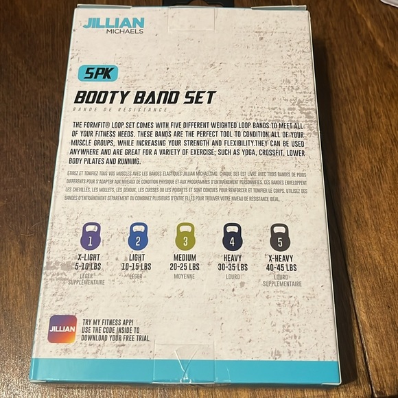 Jillian Michael’s five pack workout band set - Picture 2 of 2